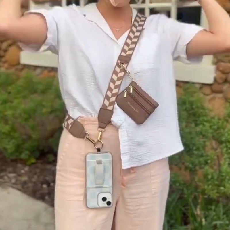 ❣️HOT SALE📱Phone Strap with Zippered Pouch