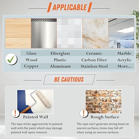 ✨⏰Final 6-hour Preferential Deal✨Extra Large Double Sided Tape , Clear & Tough Nano Tape, Multipurpose Mounting Tape