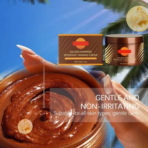 š„2025 Summer Hot Sale- Gold Shimmer Intensive Tanning Gel | Browning & Bronzing Tan Accelerator | Water-Resistant with Carrot and Coconut Oil | Vitamin A & E For Moisture & Hydration | 5 Fl Oz + Spatulaš