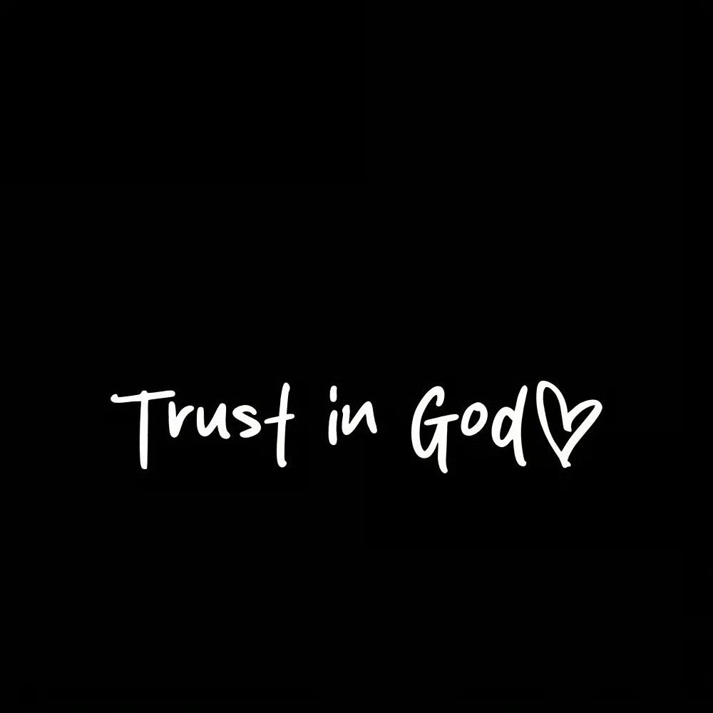 💫Trust in God Car Rearview Mirror Sticker🚗Car Rearview Mirror Decal, Inspirational Vinyl Sticker✝️Ideal Christian Gift