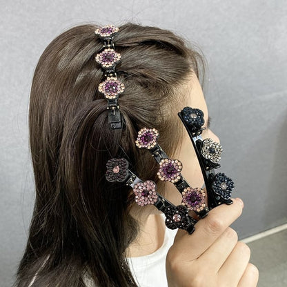 ✨ Last Day 49% OFF 🌸Sparkling Crystal Stone Braided Hair Clips✨