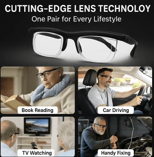 [ADJUSTABLE FOCUS GLASSES】 See Every Moment Clearly With ODALIT™!