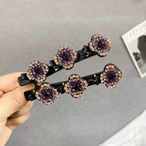 ✨ Last Day 49% OFF 🌸Sparkling Crystal Stone Braided Hair Clips✨