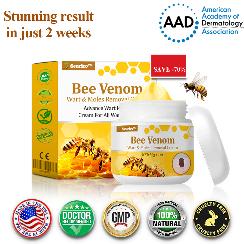 🐝🥇Seurico™ TagCure Bee Venom Cream — Certified by the American Association of Dermatologists (AAD), strong & fast removal of warts, growths & keratosis