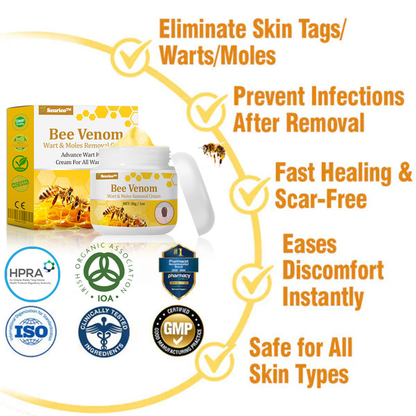 🐝🥇Seurico™ TagCure Bee Venom Cream — Certified by the American Association of Dermatologists (AAD), strong & fast removal of warts, growths & keratosis