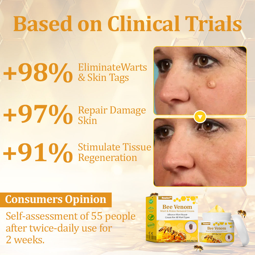 🐝🥇Seurico™ TagCure Bee Venom Cream — Certified by the American Association of Dermatologists (AAD), strong & fast removal of warts, growths & keratosis