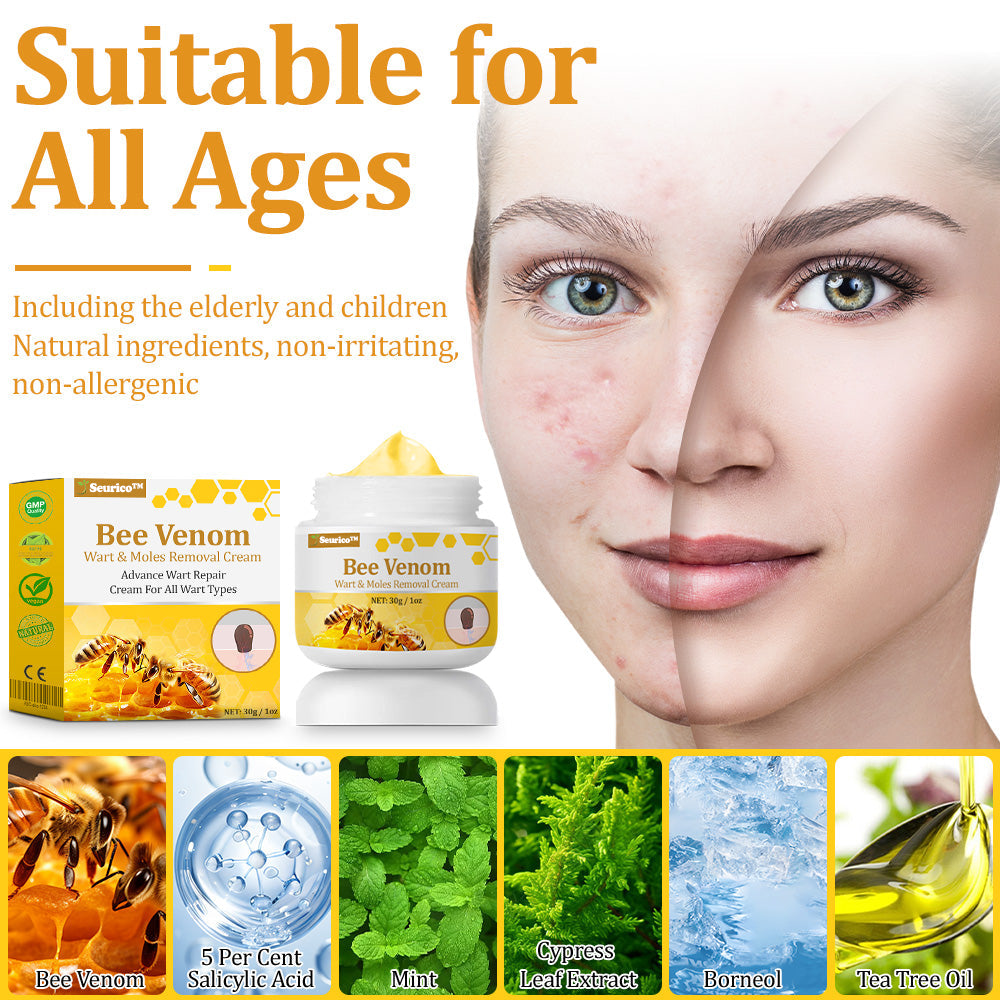 🐝🥇Seurico™ TagCure Bee Venom Cream — Certified by the American Association of Dermatologists (AAD), strong & fast removal of warts, growths & keratosis