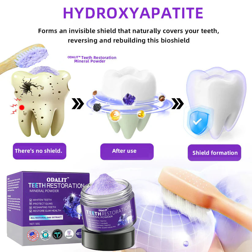 🎁Flash Sale - Don’t Miss Out - ODALIT™ TeethRestoration Mineral Powder🦷(ADA recommended)👩‍⚕️(Treats periodontitis and mouth ulcers, prevents tooth loss, and repairs gum recession)