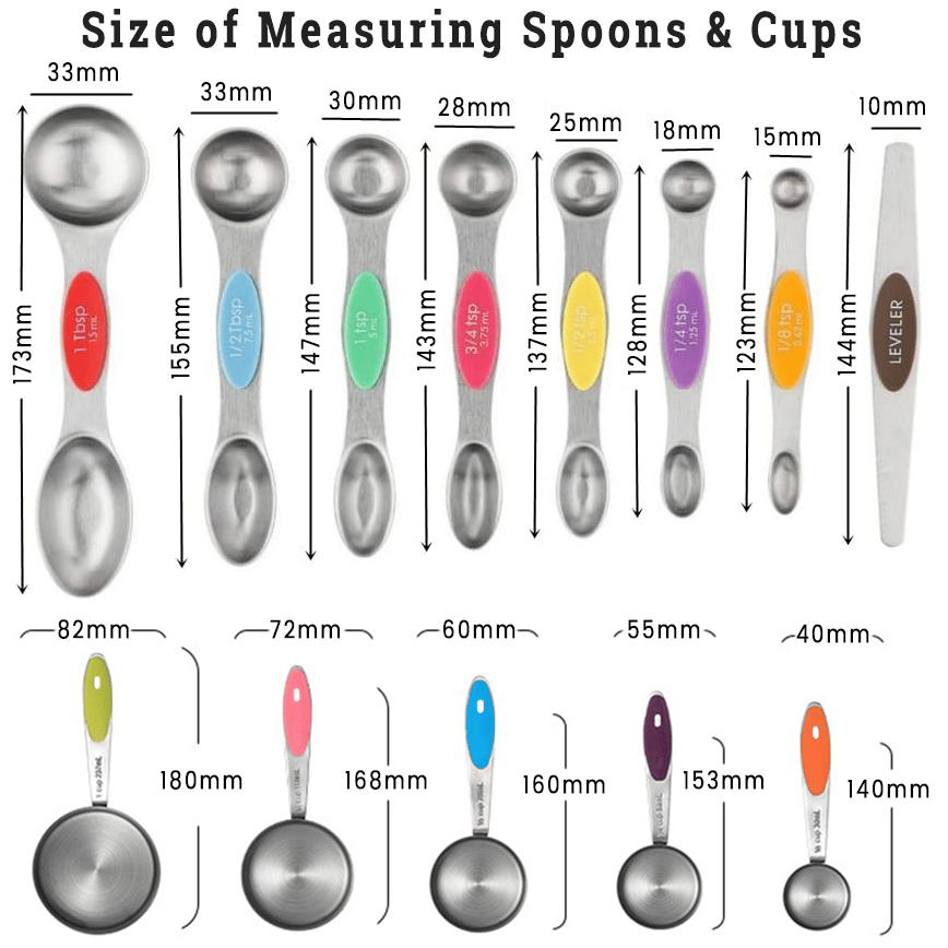 🔥LAST DAY SALE 49% OFF - Stainless Steel Magnetic Measuring Spoons Set