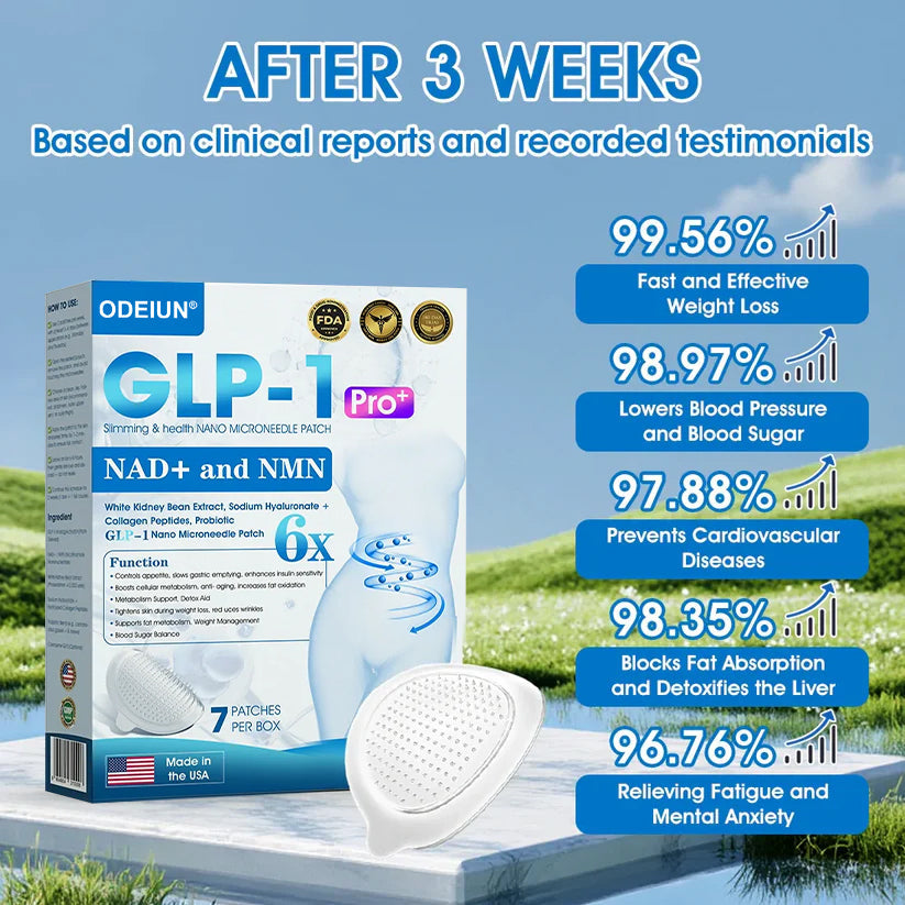 【Last Day Promotion 80% OFF🥇】ODEIUN® GLP-1 & NAD+ Slimming & health NANO MICRONEEDLE PATCH🇺🇸(Zero Pain. 24/7 Release | Lose 20lbs FAST | 90% Sugar Drop | )👨‍⚕️