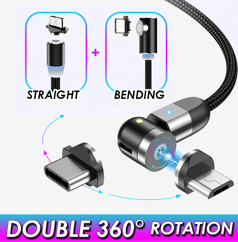 ODALIT™ Double 360° Magnetic Cable 2M