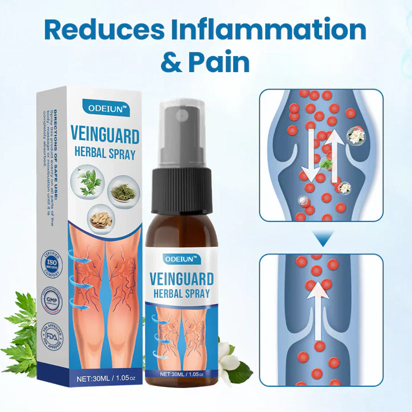 🎁Flash Sale - ODEIUN™ VeinGuard Herbal Spray-✅ Clinically proven to eliminate varicose veins in just 7 days!