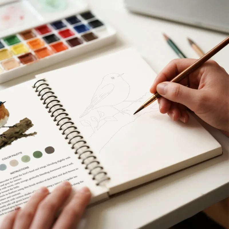 🔥LAST DAY SALE 49% OFF 🖼️Beginner-Friendly💕 Watercolor Workbook