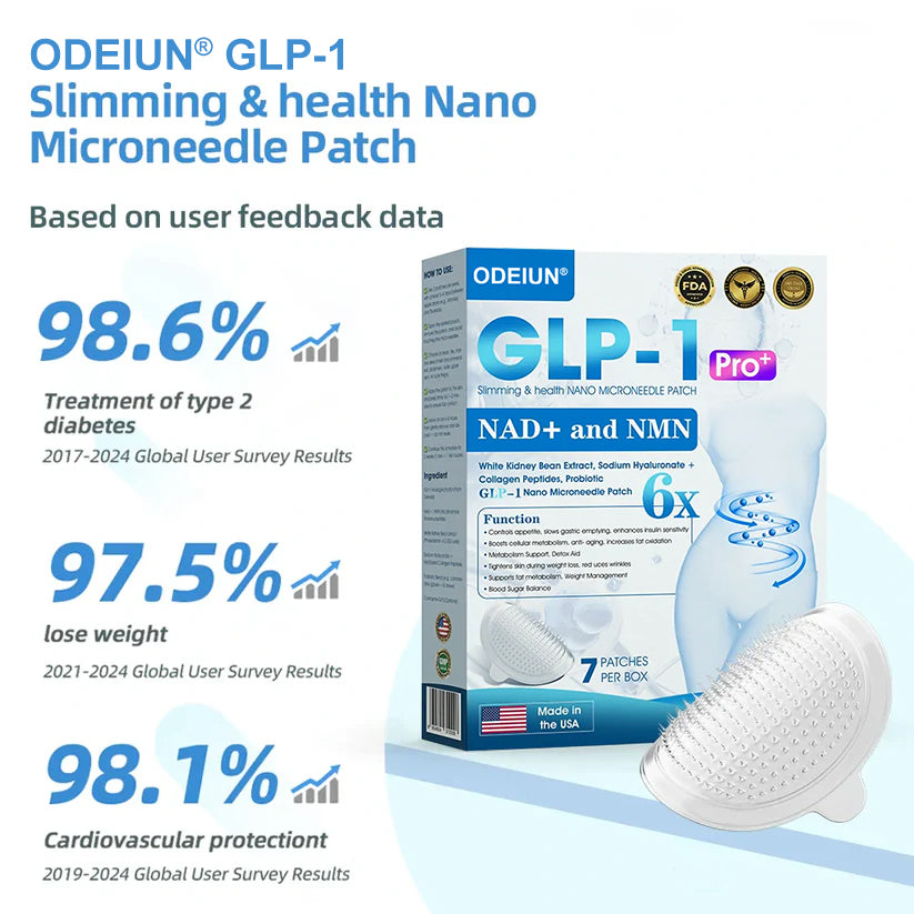 【Last Day Promotion 80% OFF🥇】ODEIUN® GLP-1 & NAD+ Slimming & health NANO MICRONEEDLE PATCH🇺🇸(Zero Pain. 24/7 Release | Lose 20lbs FAST | 90% Sugar Drop | )👨‍⚕️