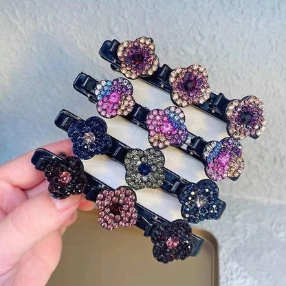 ✨ Last Day 49% OFF 🌸Sparkling Crystal Stone Braided Hair Clips✨