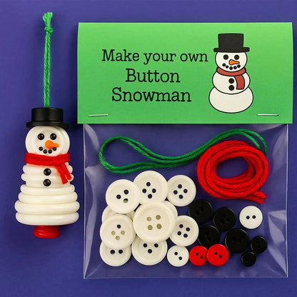 🎄Early Christmas Sale 49% OFF☃️ DIY Button Snowman Ornament Kit