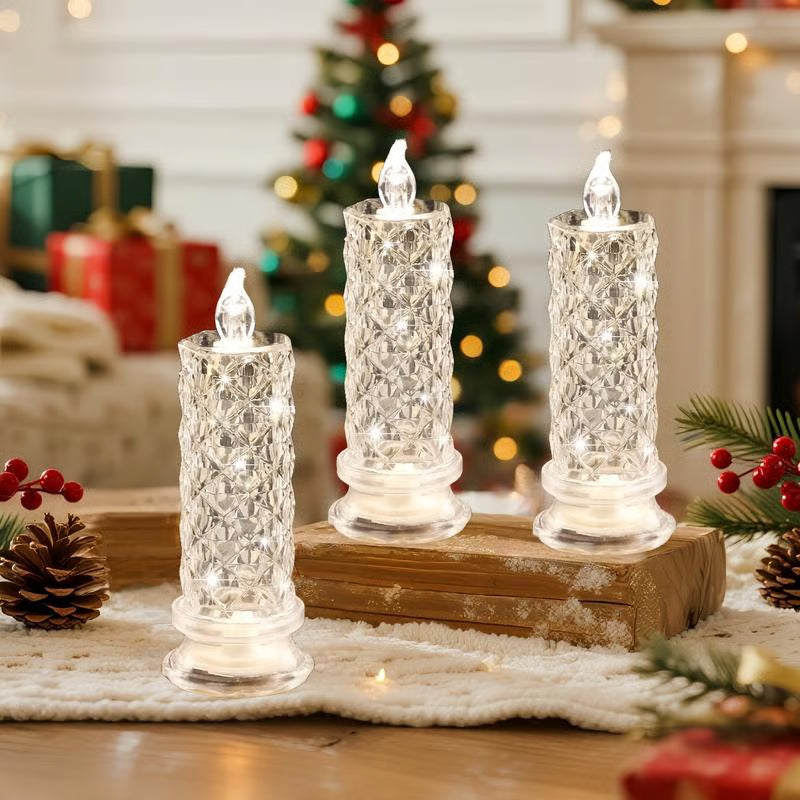 🔥🔥BUY 2 GET 1 FREE 🎁 LED Crystal Candleholder Lamp Set - Romantic Desktop Night Light
