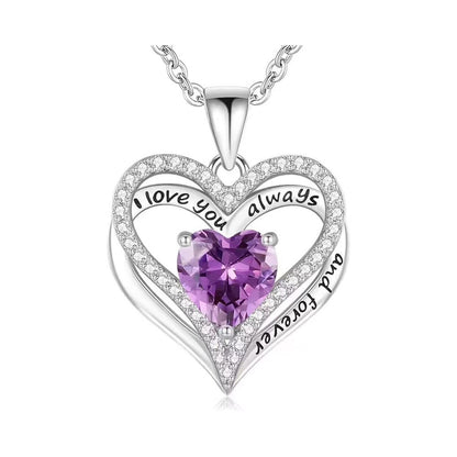 S925 Sterling Silver Necklace for Women Wife Rose Gold Mom Girlfriend Daughter Heart