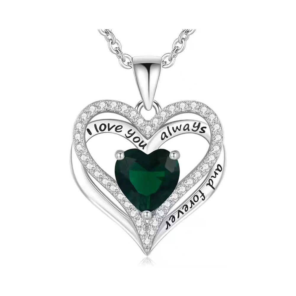 S925 Sterling Silver Necklace for Women Wife Rose Gold Mom Girlfriend Daughter Heart