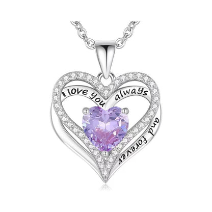 S925 Sterling Silver Necklace for Women Wife Rose Gold Mom Girlfriend Daughter Heart