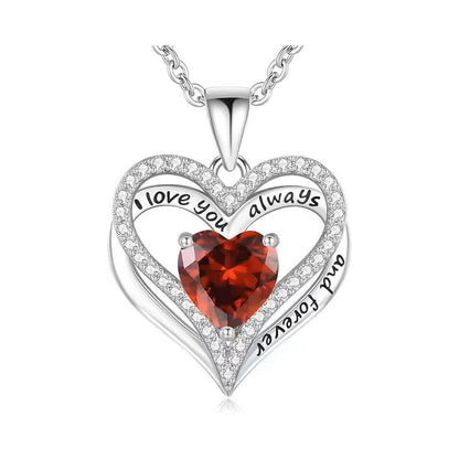 S925 Sterling Silver Necklace for Women Wife Rose Gold Mom Girlfriend Daughter Heart