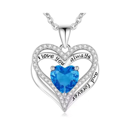 S925 Sterling Silver Necklace for Women Wife Rose Gold Mom Girlfriend Daughter Heart