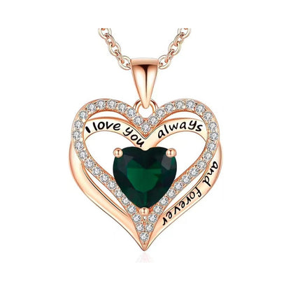 S925 Sterling Silver Necklace for Women Wife Rose Gold Mom Girlfriend Daughter Heart