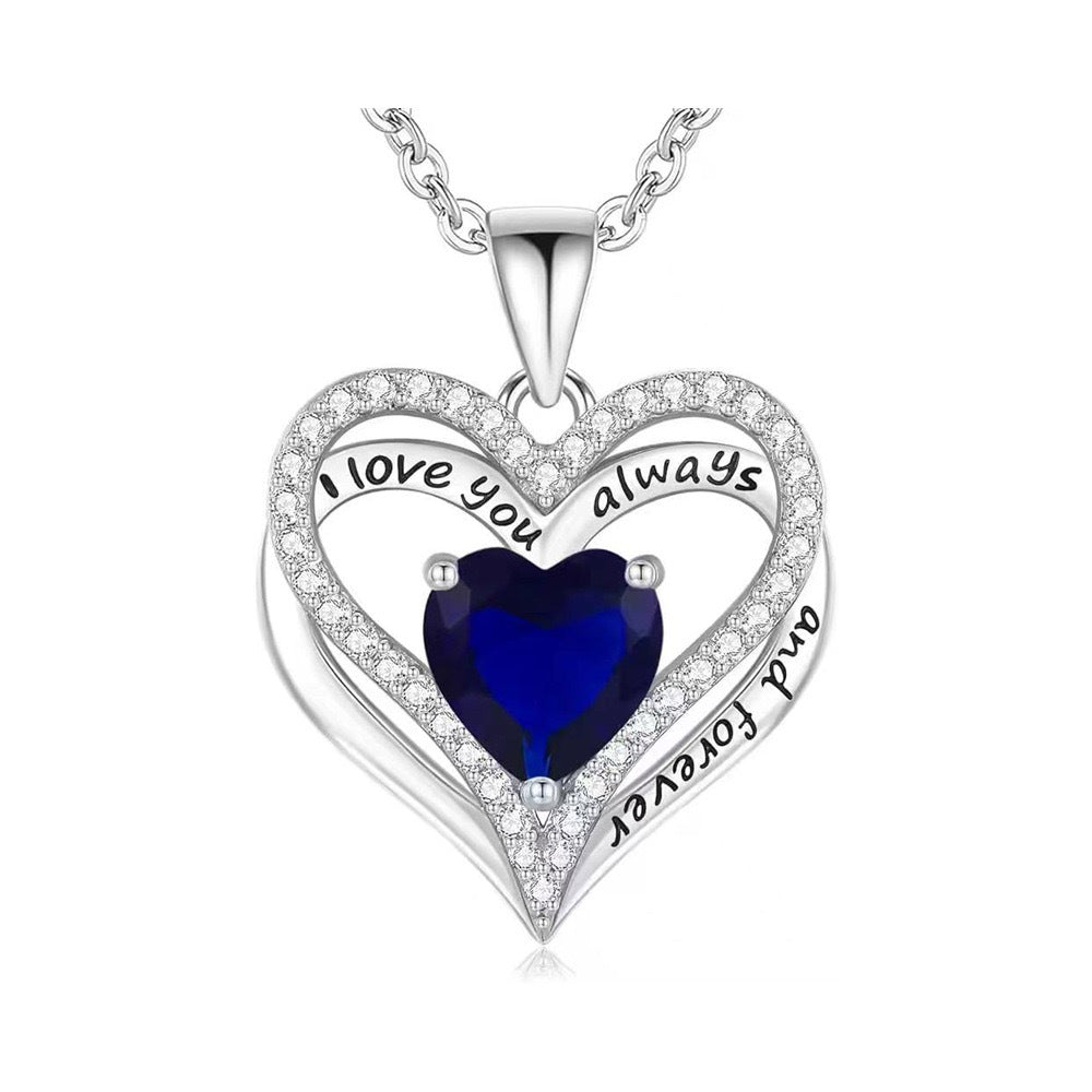 S925 Sterling Silver Necklace for Women Wife Rose Gold Mom Girlfriend Daughter Heart