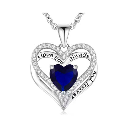 S925 Sterling Silver Necklace for Women Wife Rose Gold Mom Girlfriend Daughter Heart