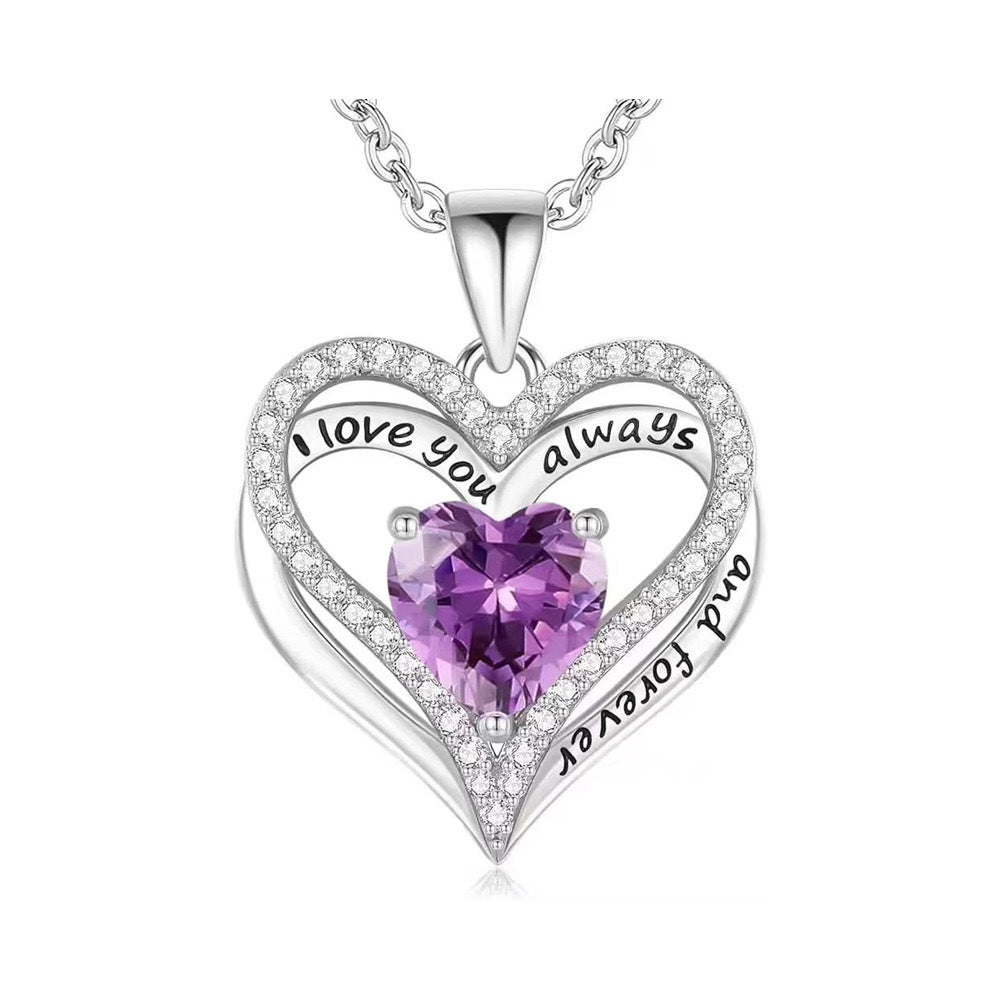 S925 Sterling Silver Necklace for Women Wife Rose Gold Mom Girlfriend Daughter Heart