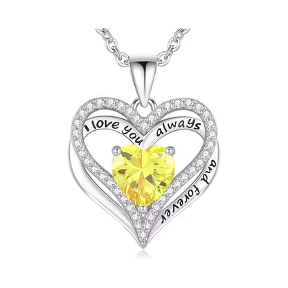 S925 Sterling Silver Necklace for Women Wife Rose Gold Mom Girlfriend Daughter Heart