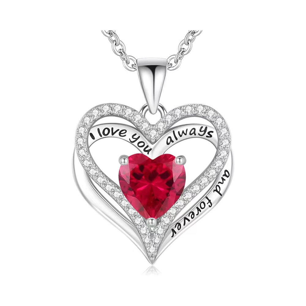 S925 Sterling Silver Necklace for Women Wife Rose Gold Mom Girlfriend Daughter Heart