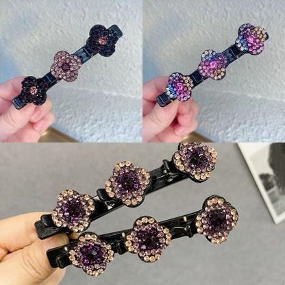 ✨ Last Day 49% OFF 🌸Sparkling Crystal Stone Braided Hair Clips✨