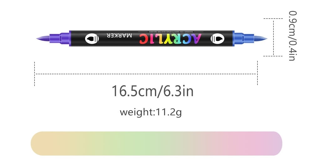 🌈✨Dual Tip Acrylic Paint Pen Marker🖌️24/48/72/120 Colors