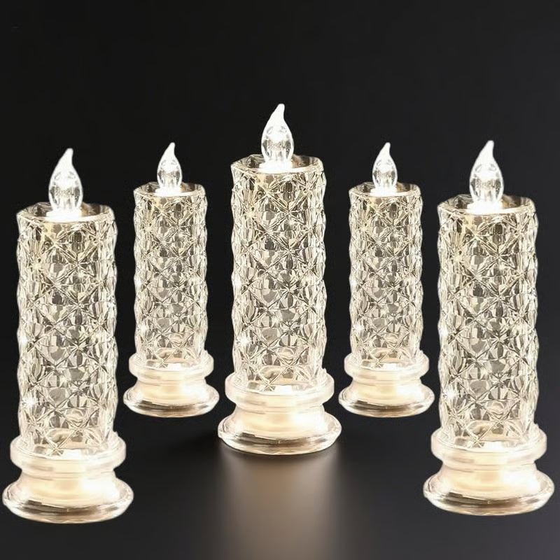🔥🔥BUY 2 GET 1 FREE 🎁 LED Crystal Candleholder Lamp Set - Romantic Desktop Night Light