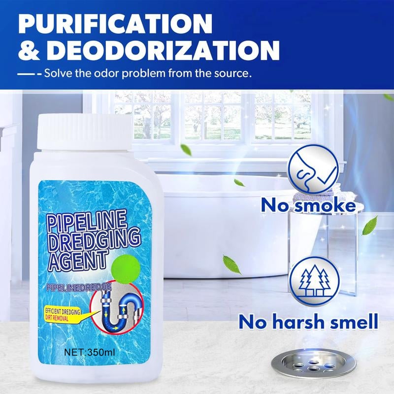 💦Last Day 49% OFF - Liapu Powerful Pipe Dredging Agent for Kitchen and Toilet Pipelines - Dissolves 200+ Blockages and Kills 99% of Bacteria