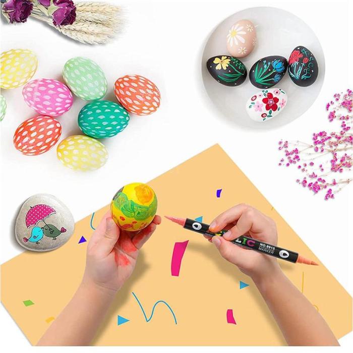 🌈✨Dual Tip Acrylic Paint Pen Marker🖌️24/48/72/120 Colors