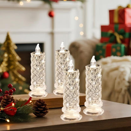 🔥🔥BUY 2 GET 1 FREE 🎁 LED Crystal Candleholder Lamp Set - Romantic Desktop Night Light