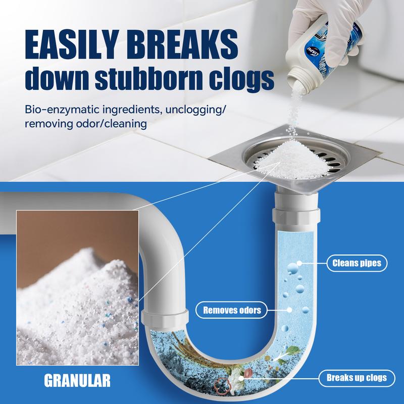 💦Last Day 49% OFF - Liapu Powerful Pipe Dredging Agent for Kitchen and Toilet Pipelines - Dissolves 200+ Blockages and Kills 99% of Bacteria
