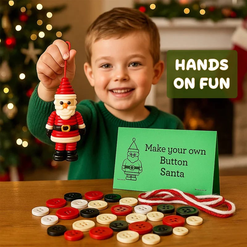 🎄Early Christmas Sale 49% OFF☃️ DIY Button Snowman Ornament Kit
