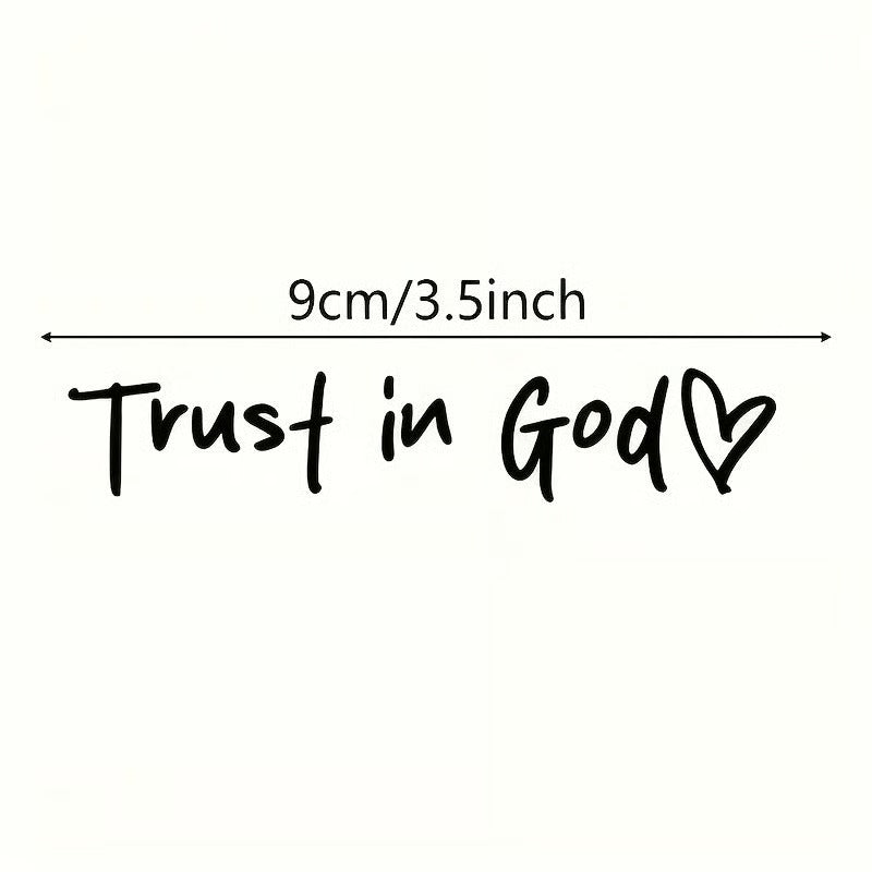 💫Trust in God Car Rearview Mirror Sticker🚗Car Rearview Mirror Decal, Inspirational Vinyl Sticker✝️Ideal Christian Gift