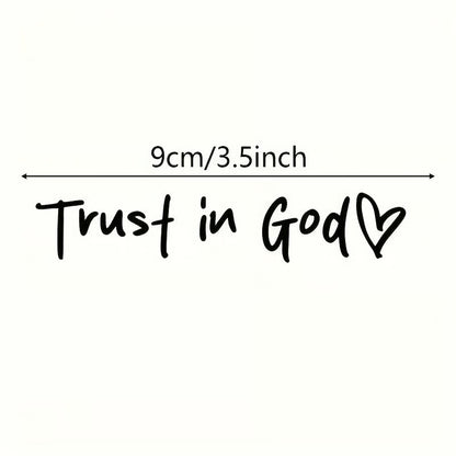 💫Trust in God Car Rearview Mirror Sticker🚗Car Rearview Mirror Decal, Inspirational Vinyl Sticker✝️Ideal Christian Gift