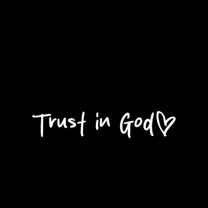 💫Trust in God Car Rearview Mirror Sticker🚗Car Rearview Mirror Decal, Inspirational Vinyl Sticker✝️Ideal Christian Gift