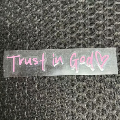 💫Trust in God Car Rearview Mirror Sticker🚗Car Rearview Mirror Decal, Inspirational Vinyl Sticker✝️Ideal Christian Gift