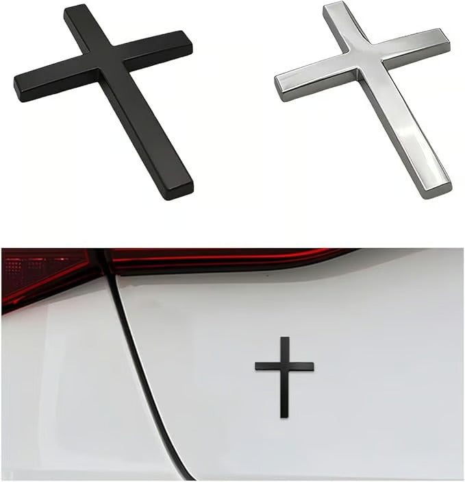✝️ Metal Jesus Christ Cross Badge Stickers