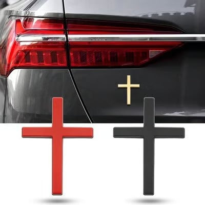 ✝️ Metal Jesus Christ Cross Badge Stickers