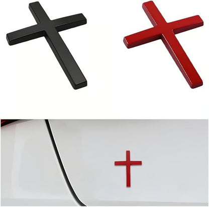 ✝️ Metal Jesus Christ Cross Badge Stickers
