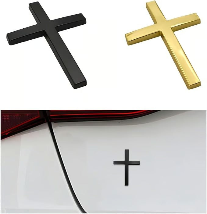 ✝️ Metal Jesus Christ Cross Badge Stickers