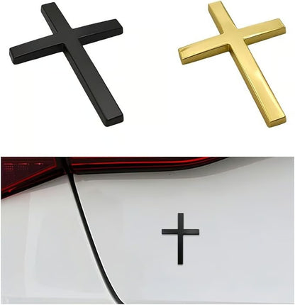 ✝️ Metal Jesus Christ Cross Badge Stickers