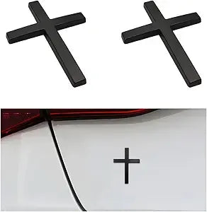 ✝️ Metal Jesus Christ Cross Badge Stickers